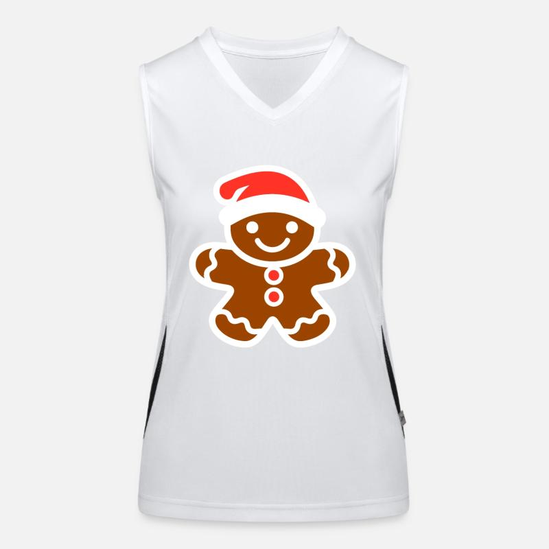 Gingerbread Man Women's Functional Contrast Tank Top