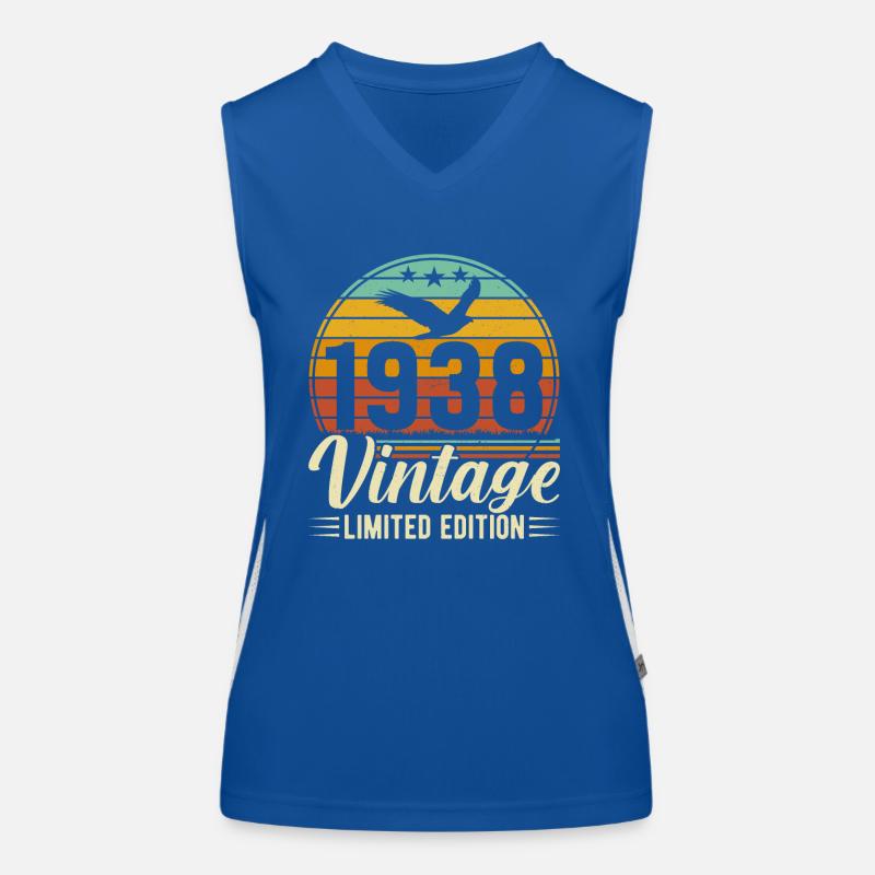Legendary 86th Birthday Retro Style 1938 Women's Functional Contrast Tank Top