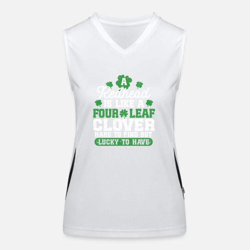 A redhead is like a four-leaf clover Women's Functional Contrast Tank Top