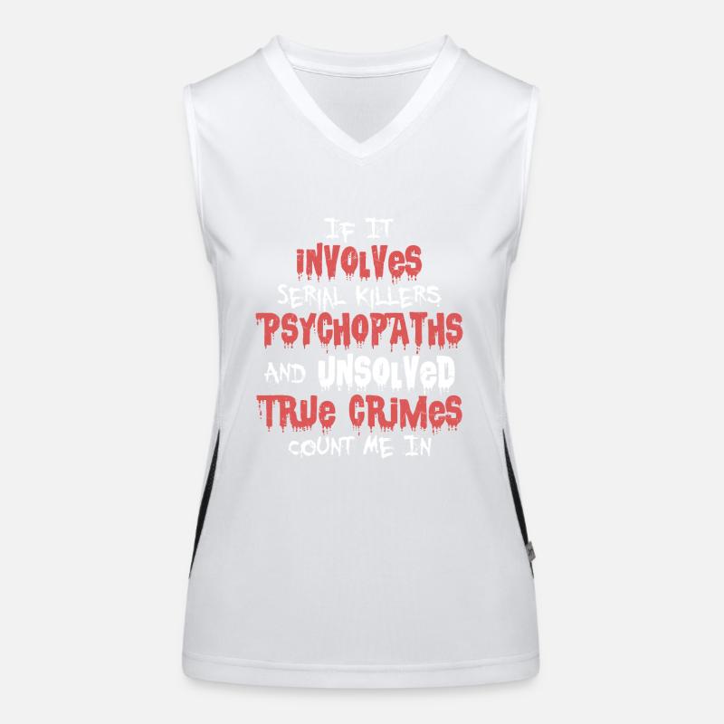True Crime Podcast Murder Show Serial Killer Funktionelles Kontrast-Tank Top für Frauen