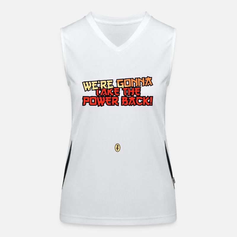 We're going to take back the power Women's Functional Contrast Tank Top