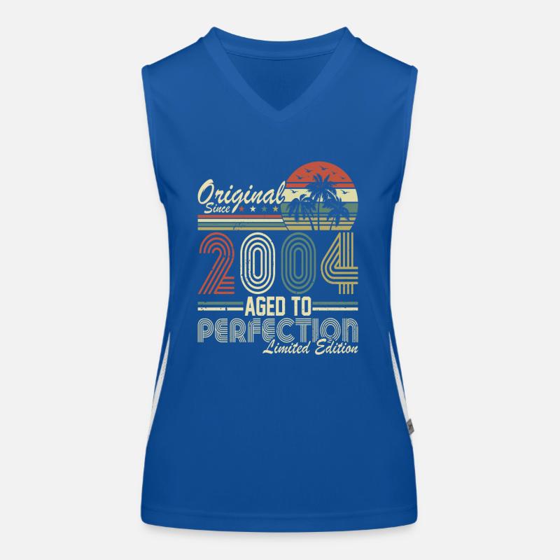 20. Geburtstag Vintage 2004 Retro Geschenkidee Funktionelles Kontrast-Tank Top für Frauen