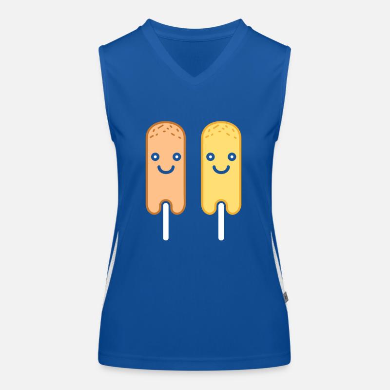 Corn dog food Women's Functional Contrast Tank Top