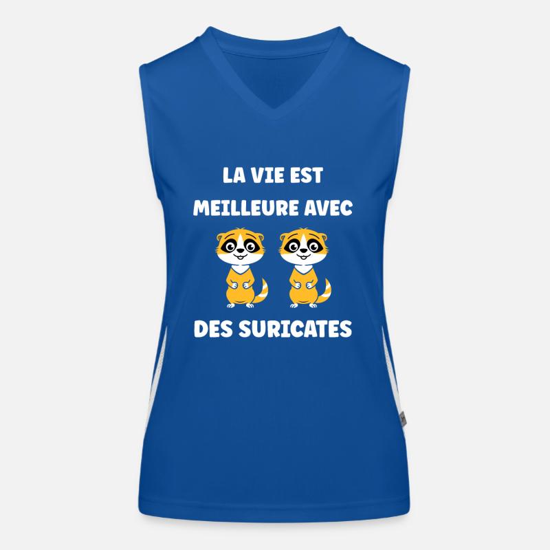 Humour petit suricate Débardeur respirant contrasté Femme