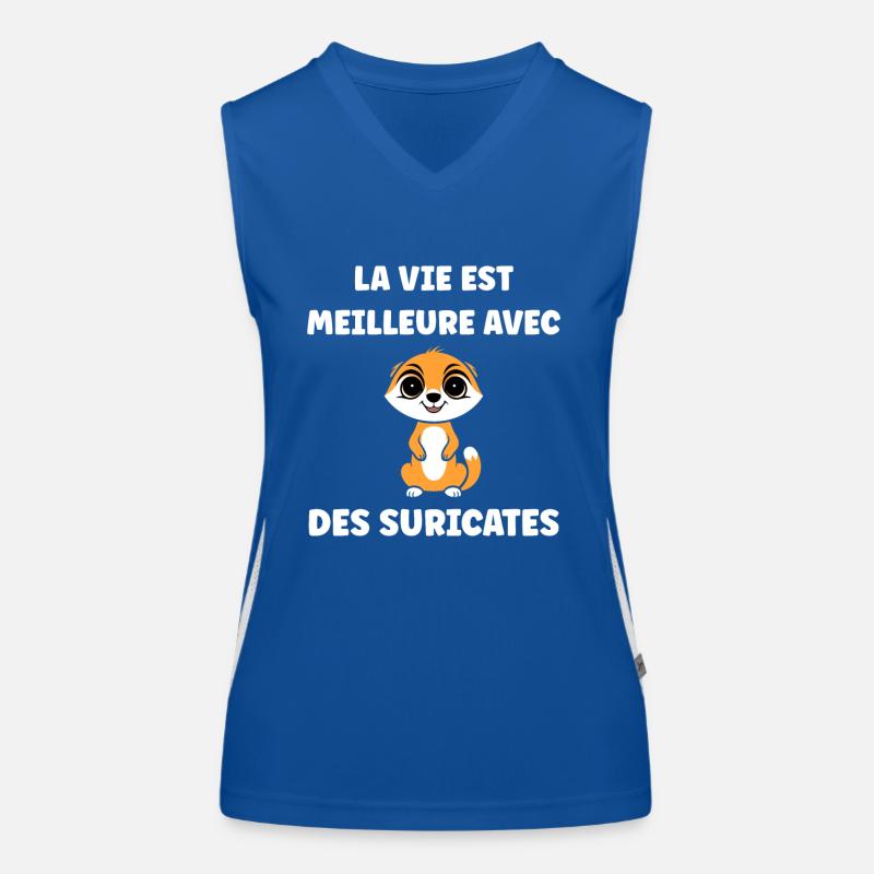 Humour petit suricate Débardeur respirant contrasté Femme