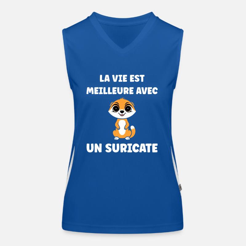 Humour petit suricate Débardeur respirant contrasté Femme