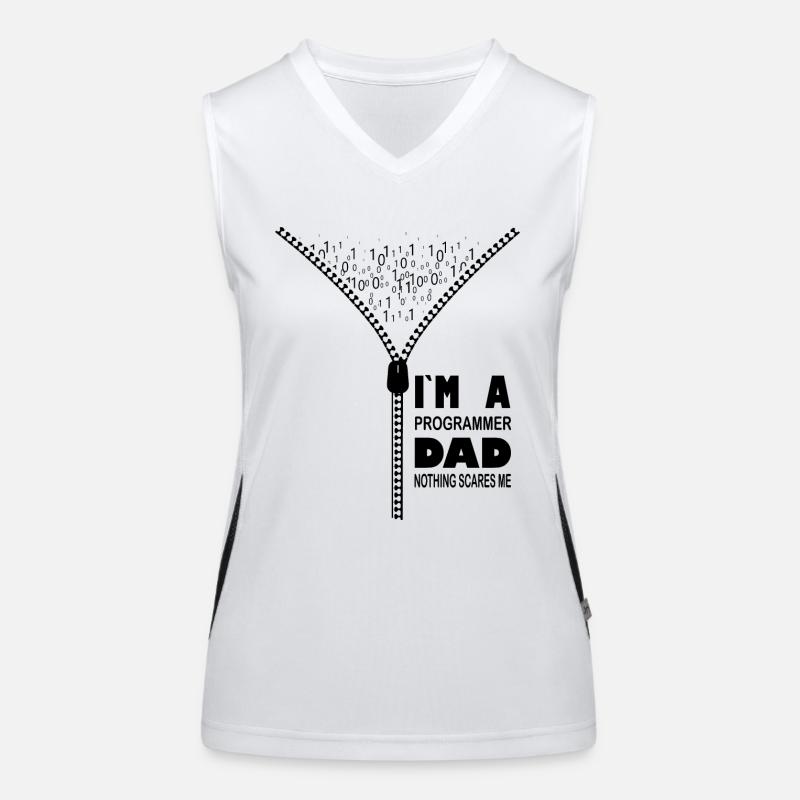 Ich bin ein Programmierer, Vater, nichts macht mir Angst Funktionelles Kontrast-Tank Top für Frauen