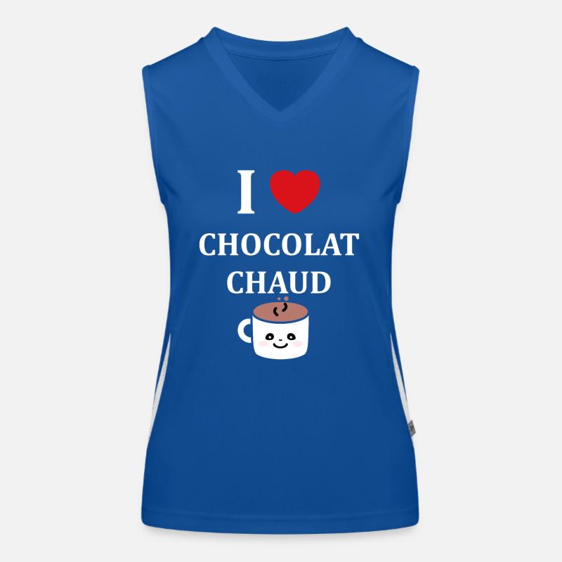 Humour petit chocolat chaud Débardeur respirant contrasté Femme