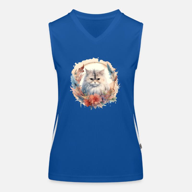 Chat persan Boho Style, chats d’amour Débardeur respirant contrasté Femme