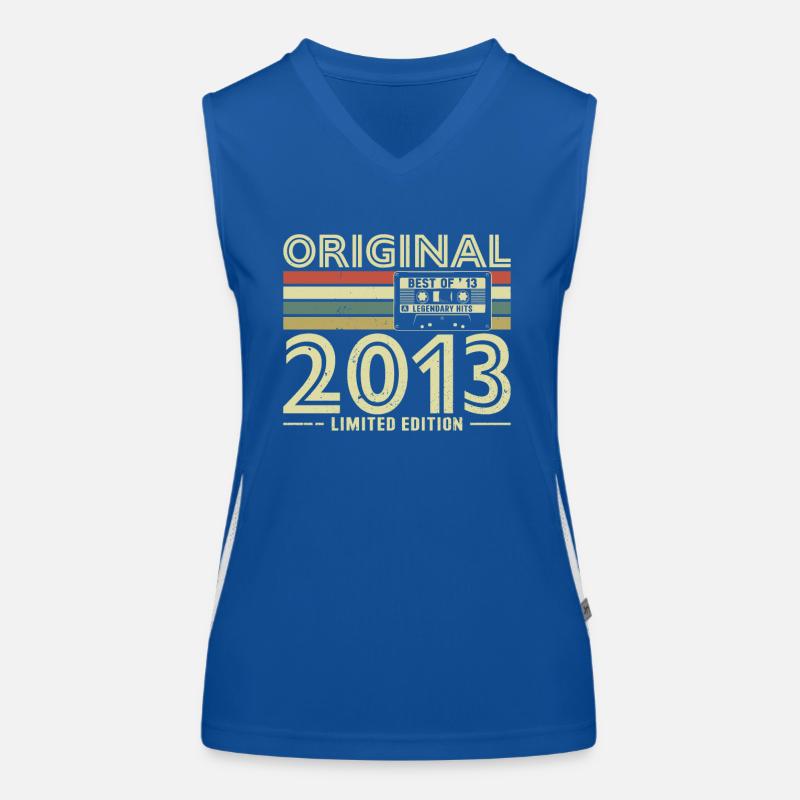 10e anniversaire Vintage Retro 2013 Débardeur respirant contrasté Femme