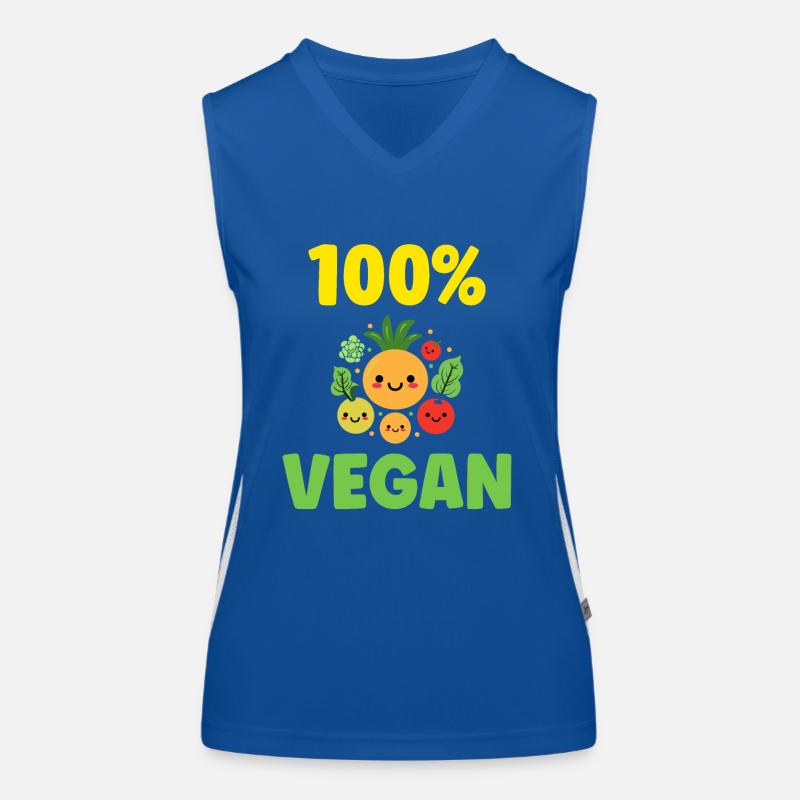 Humorous little vegan vegetables Women's Functional Contrast Tank Top