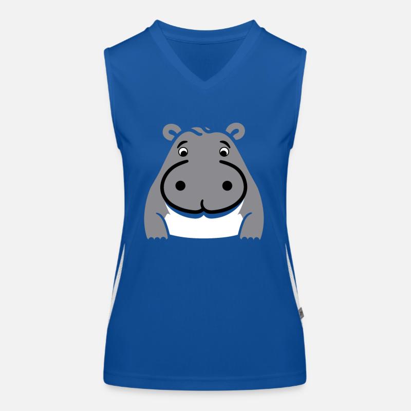 Liebe Kleines Nilpferd Funktionelles Kontrast-Tank Top für Frauen