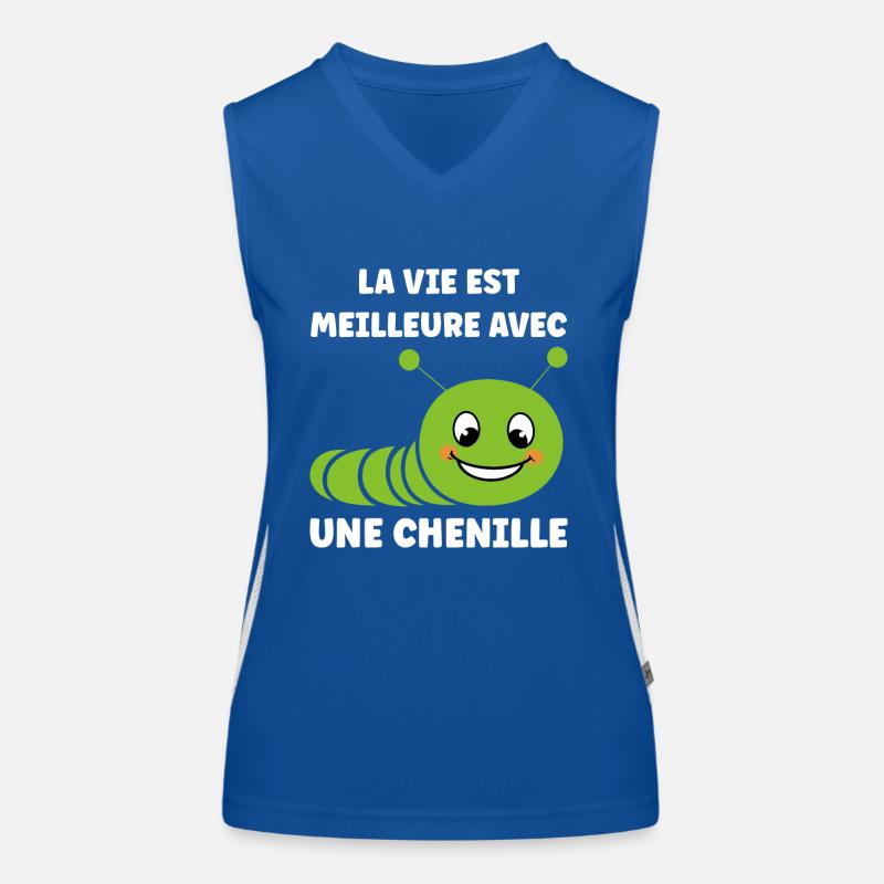 Chenilles insecte Amour petite chenille Débardeur respirant contrasté Femme