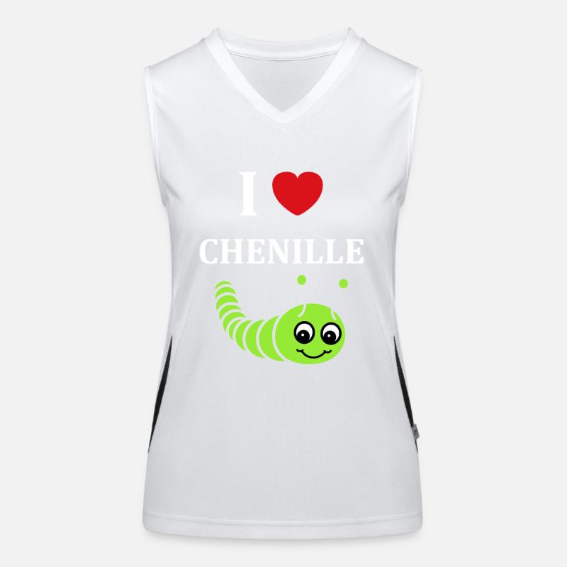 Chenilles insecte Amour petite chenille Débardeur respirant contrasté Femme