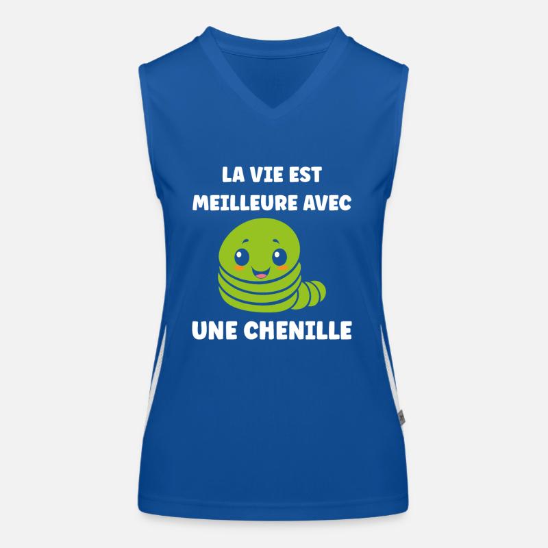 Chenilles insecte Amour petite chenille Débardeur respirant contrasté Femme