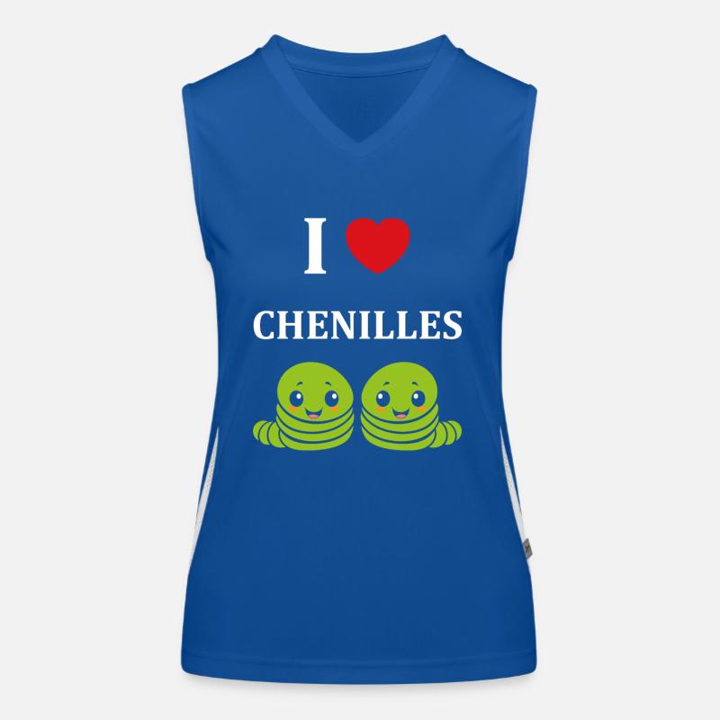 Chenilles insecte Amour petite chenille Débardeur respirant contrasté Femme