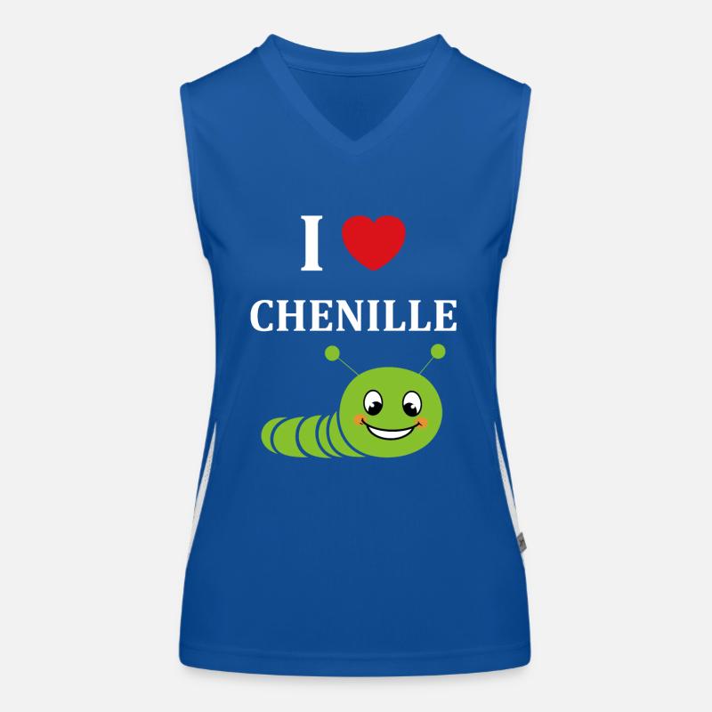 Chenilles insecte Amour petite chenille Débardeur respirant contrasté Femme