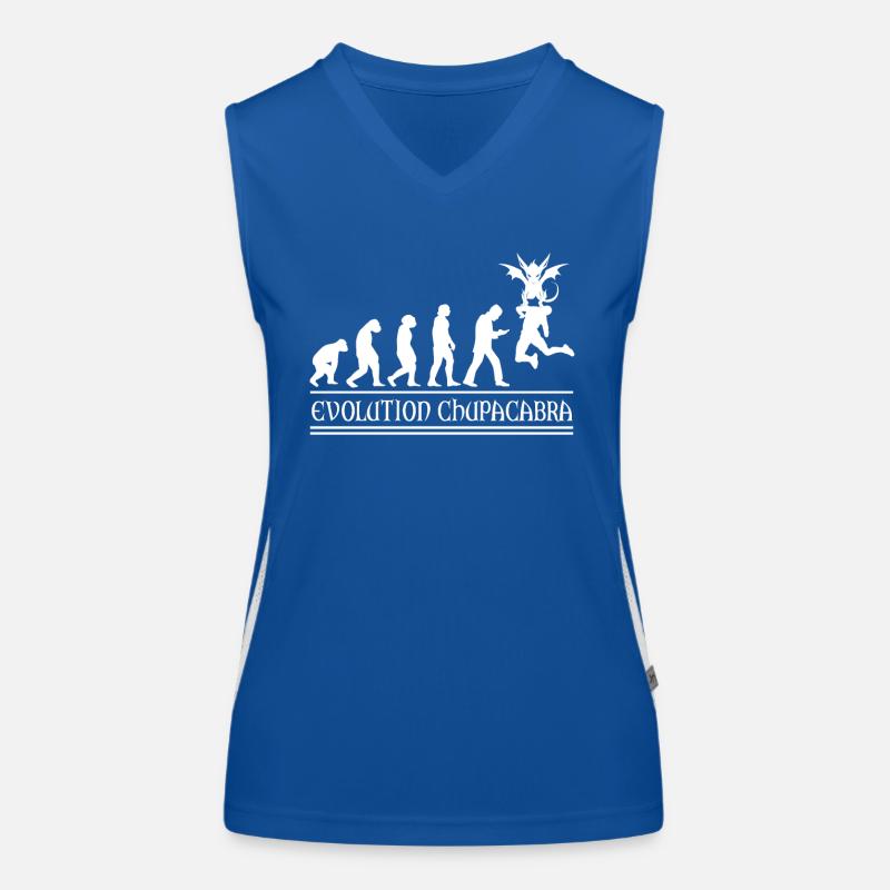 Kryptozoologen Chupacabra-Monster Evolution Funktionelles Kontrast-Tank Top für Frauen