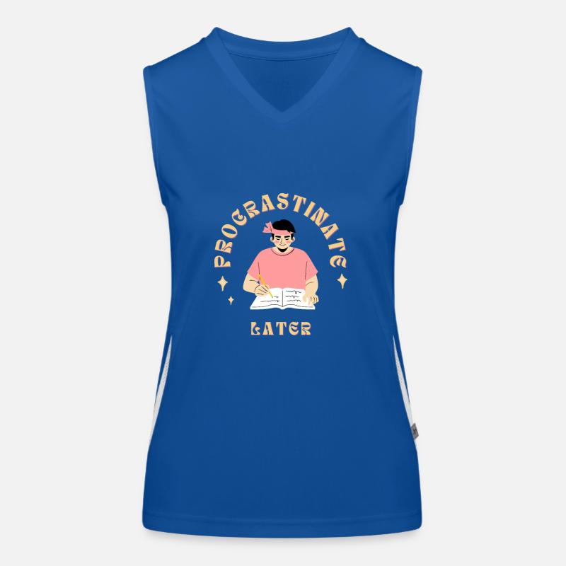 Später aufschieben Funktionelles Kontrast-Tank Top für Frauen