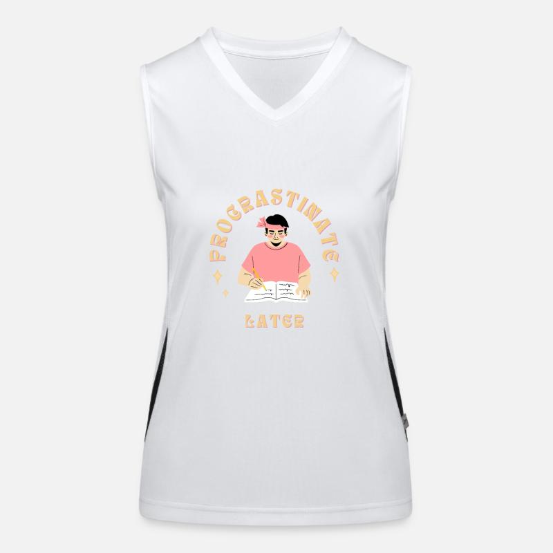 Später aufschieben Funktionelles Kontrast-Tank Top für Frauen
