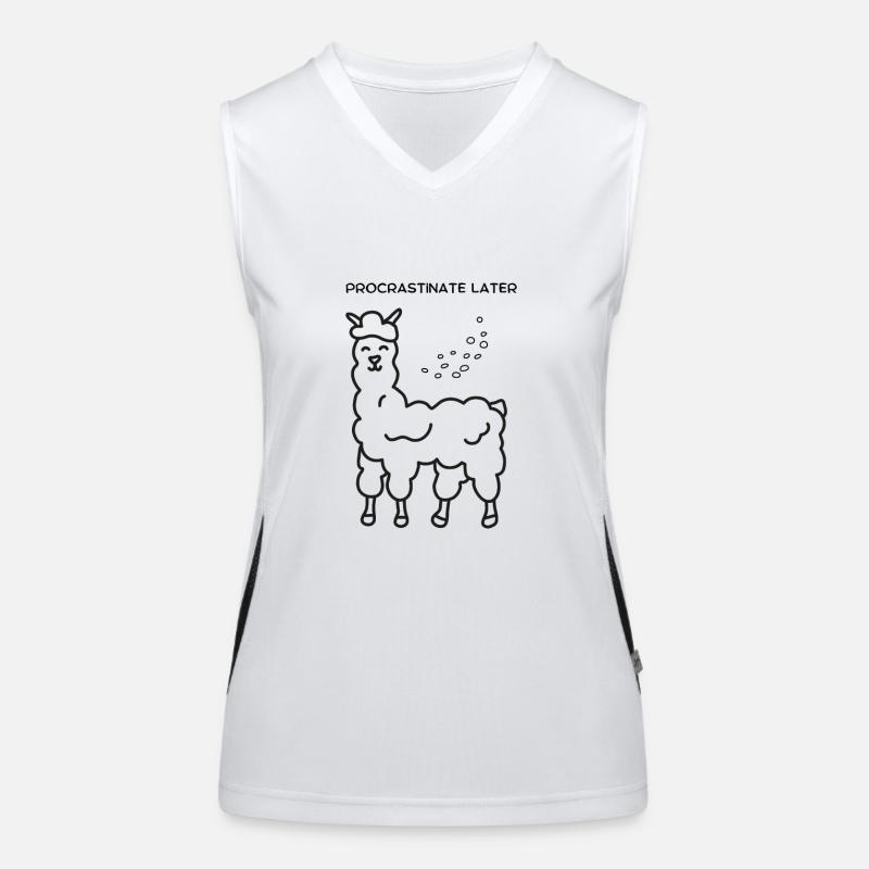 Später aufschieben Funktionelles Kontrast-Tank Top für Frauen