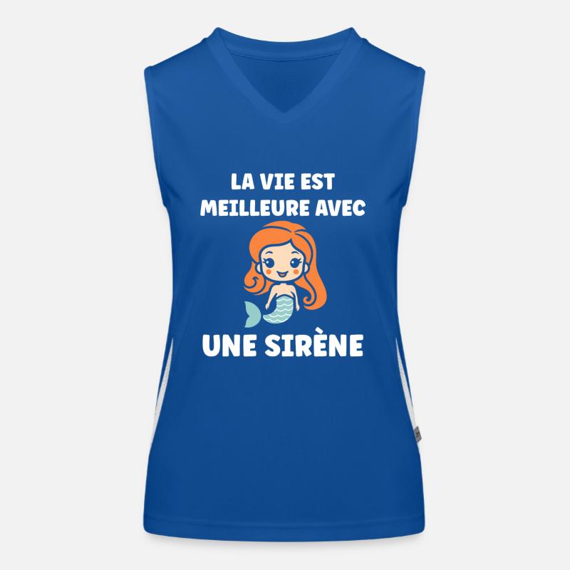 Enfant sirène Débardeur respirant contrasté Femme