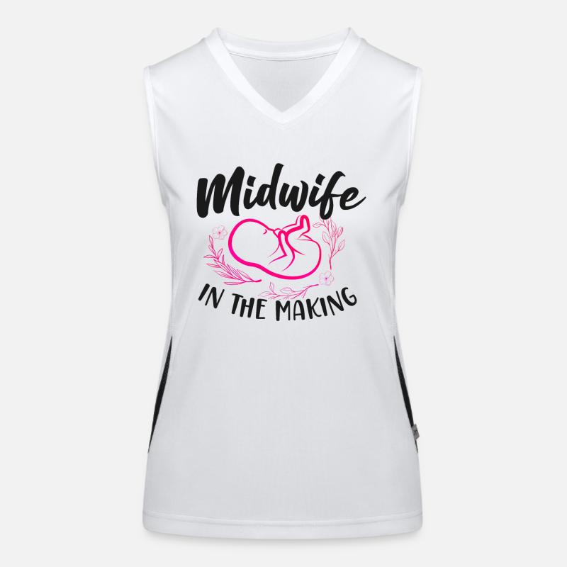 Nurse Midwife Birth Worker Student Funktionelles Kontrast-Tank Top für Frauen
