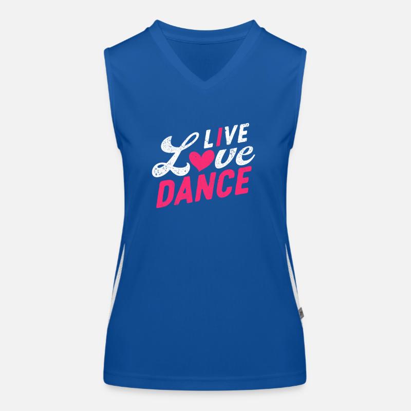 Live Love Dance Funny Dance Lover Dancer Women's Functional Contrast Tank Top