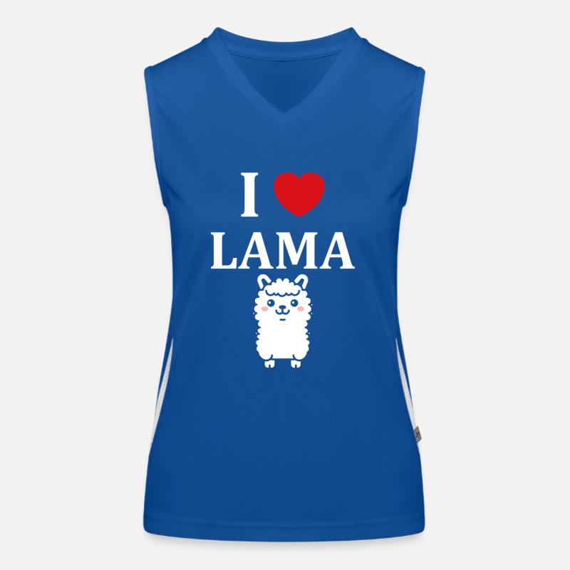 Humour mignon petit lama Débardeur respirant contrasté Femme