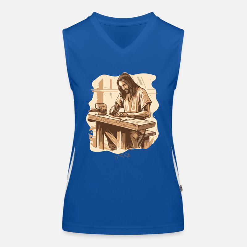 Jesus Joseph: The Original Carpenter Women's Functional Contrast Tank Top
