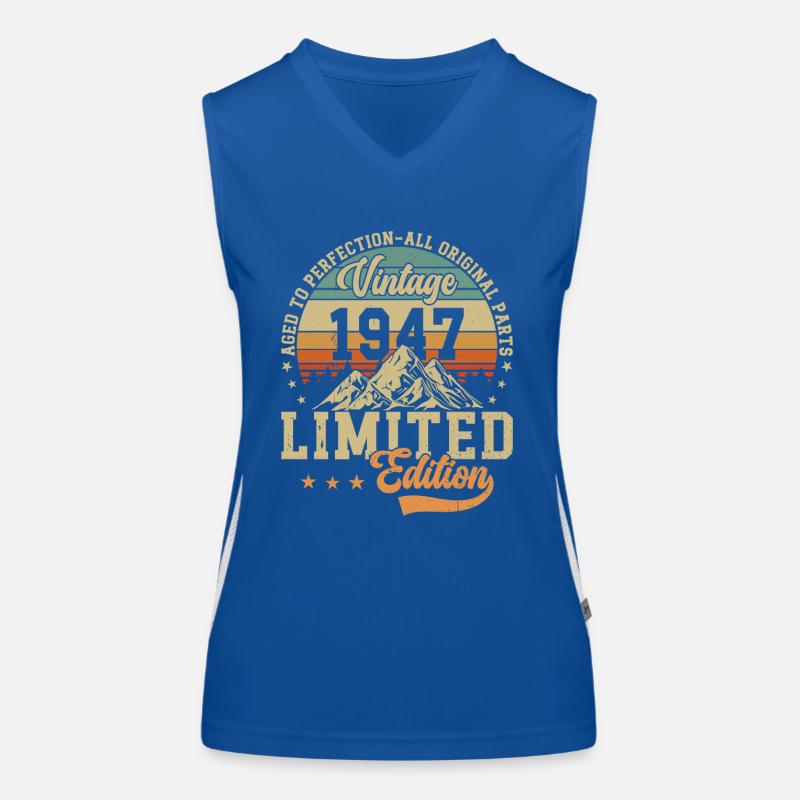 77. Geburtstag Vintage 1947 Funktionelles Kontrast-Tank Top für Frauen