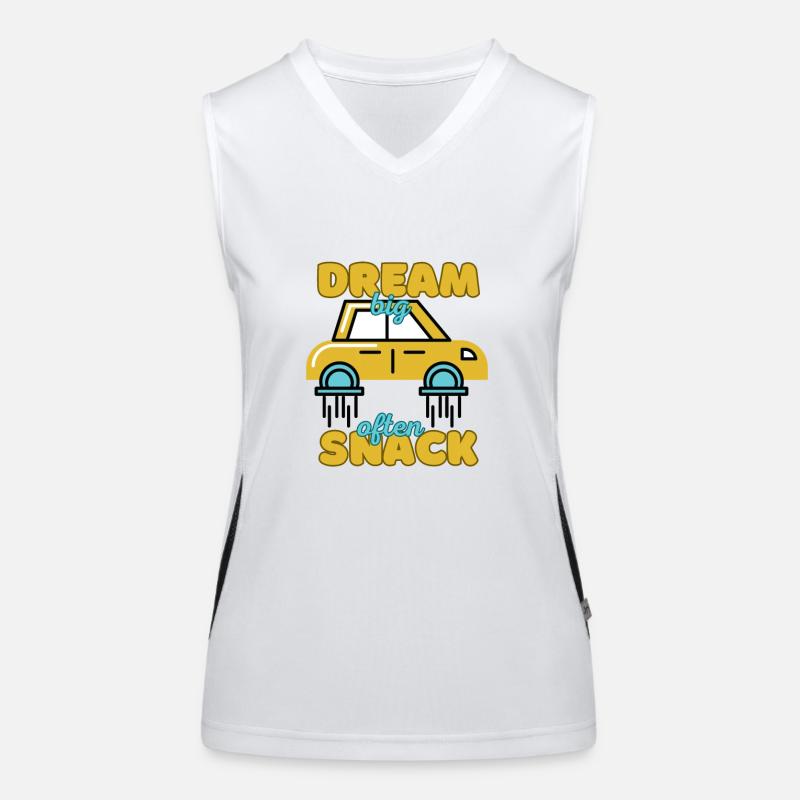 Dream Big Snack Often Women's Functional Contrast Tank Top