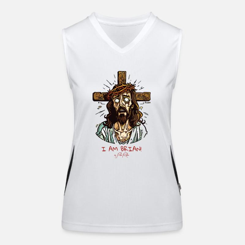 Ich bin nicht Brian, der Jesus-Typ Funktionelles Kontrast-Tank Top für Frauen