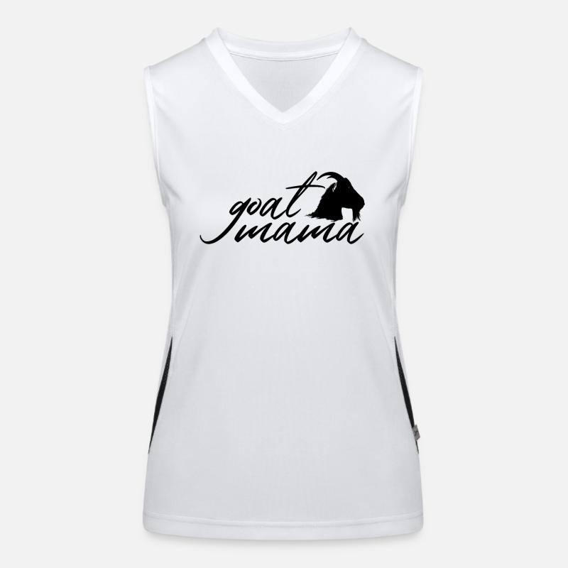 Goat Mom Goat Lover Gift Goat Saying Women's Functional Contrast Tank Top