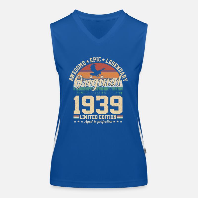 Geburtstagslegende 1939 Funktionelles Kontrast-Tank Top für Frauen
