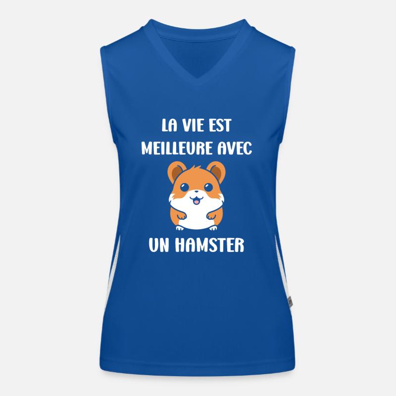 Mignon Humour petit hamster Débardeur respirant contrasté Femme