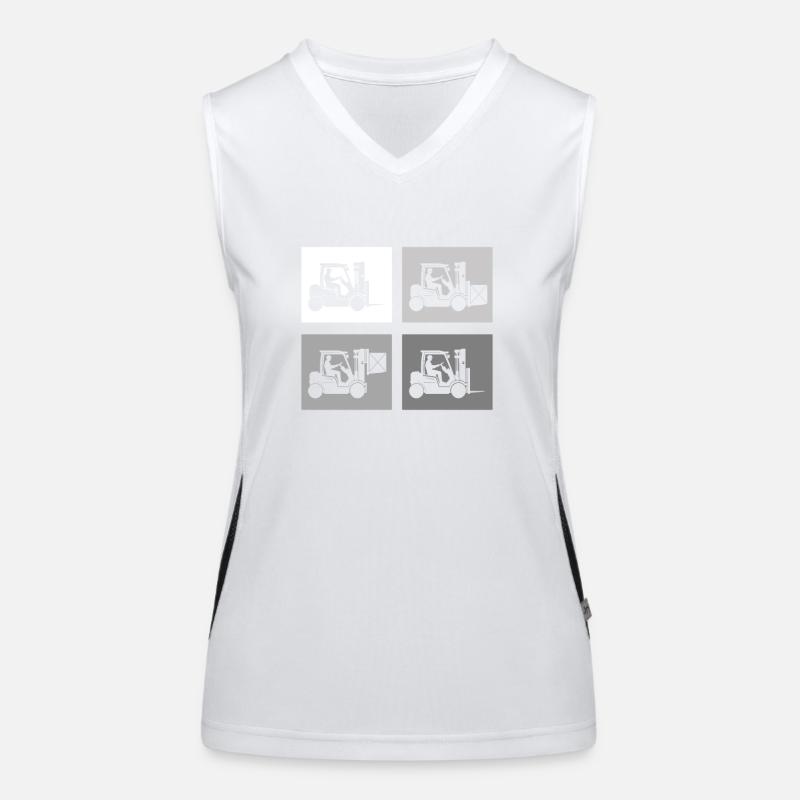 Gabelstaplerfahrer Lagerleiter Lagerist Berufe Funktionelles Kontrast-Tank Top für Frauen