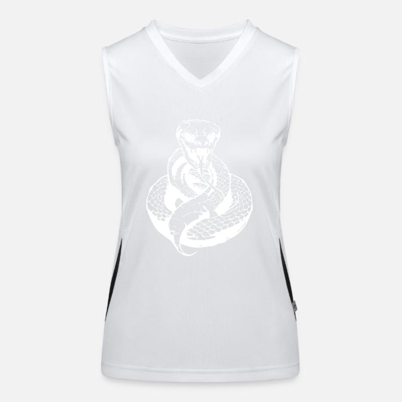 Snake Animal Cobra Women's Functional Contrast Tank Top