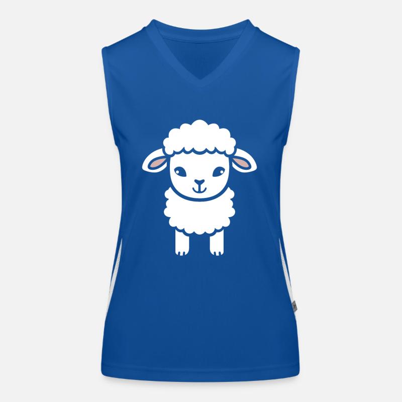 Baby Schaf Kleines Mutterschaf Funktionelles Kontrast-Tank Top für Frauen