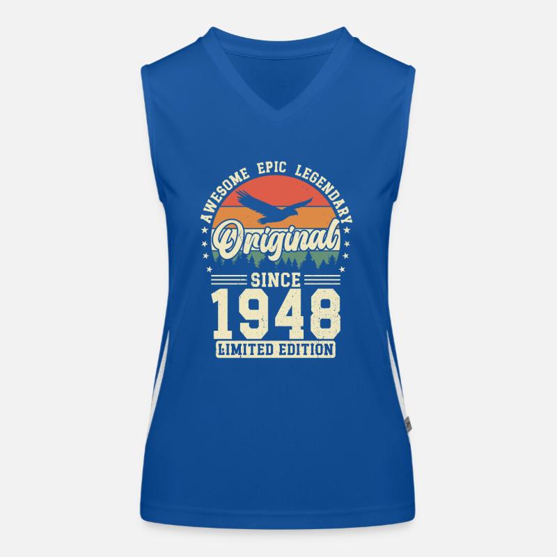 Geburtstagsfreude 1948 Funktionelles Kontrast-Tank Top für Frauen