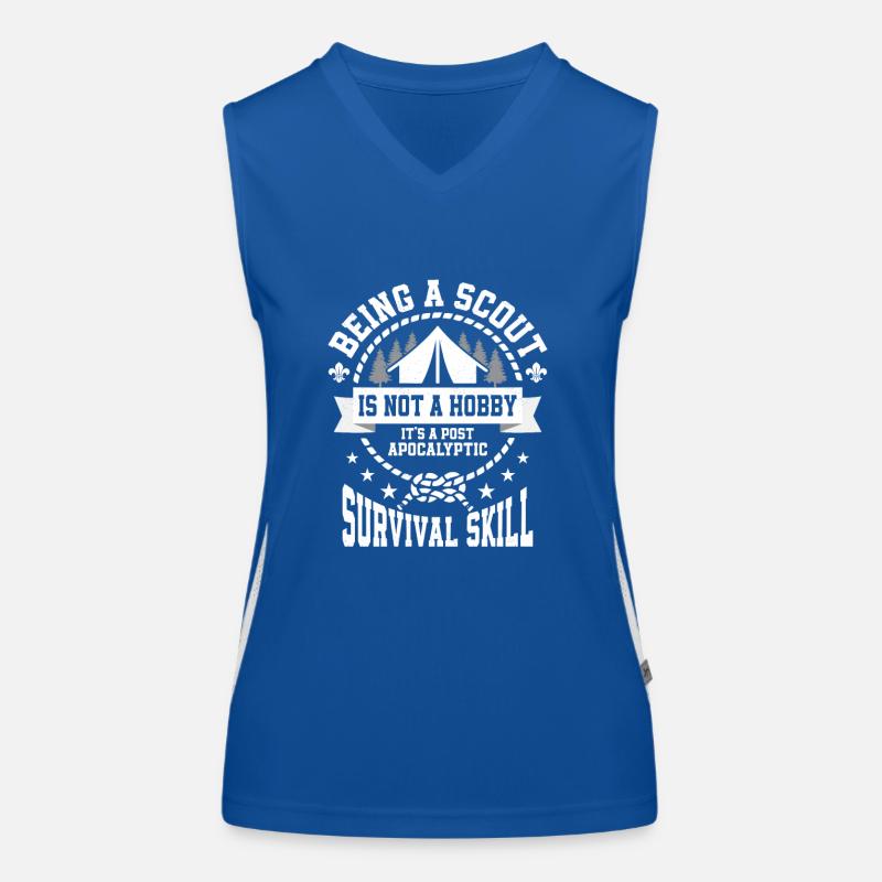 Post-Apocalyptic Scout: Survival Skills Tee Funktionelles Kontrast-Tank Top für Frauen