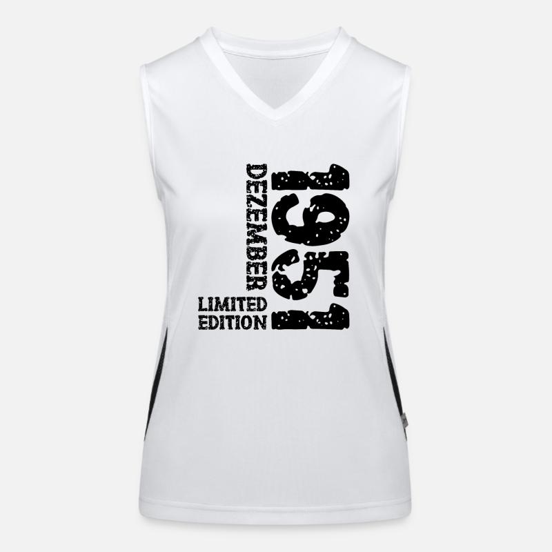 1951 Dezember Limited Edition 72. Geburtstag Deko Funktionelles Kontrast-Tank Top für Frauen