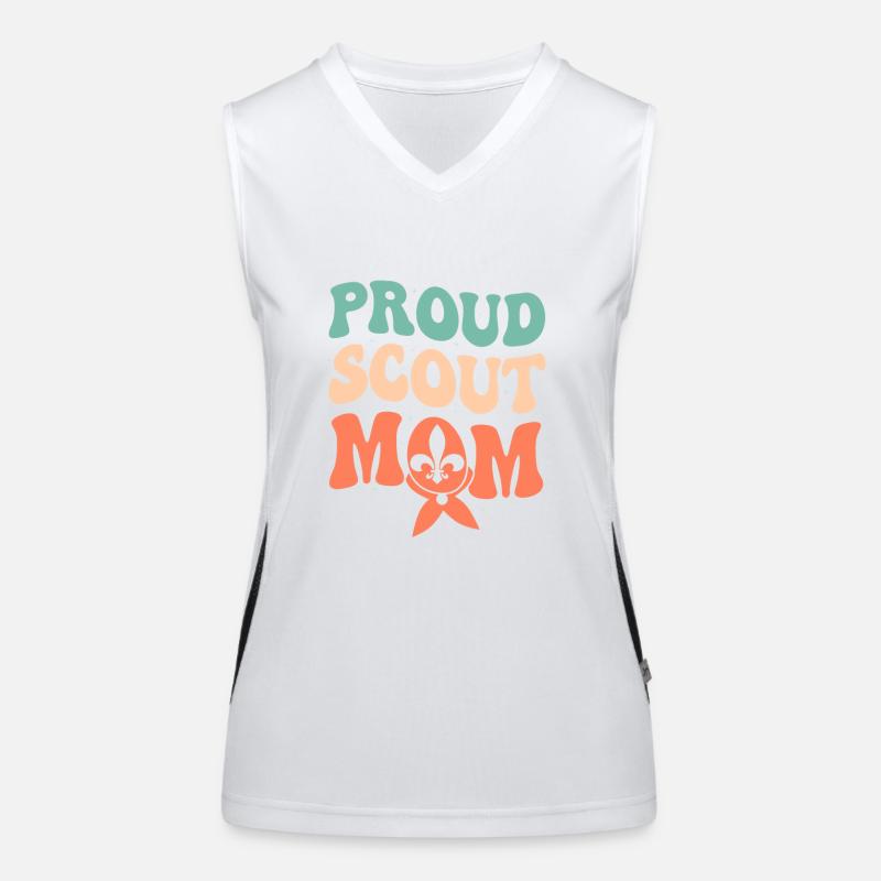 Always a Scout Mom: Unwavering Support Tee Funktionelles Kontrast-Tank Top für Frauen