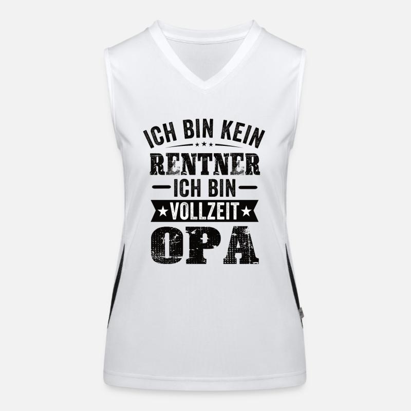 Ich Bin Kein Rentner Ich Bin Vollzeit Opa Funktionelles Kontrast-Tank Top für Frauen