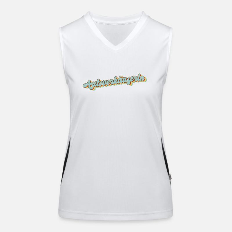 Autohändler Abschluss-Geschenk Autoverkäuferin Funktionelles Kontrast-Tank Top für Frauen