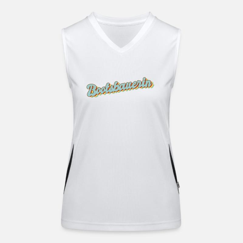 Schiffbauer Abschluss-Geschenk Bootsbauerin Funktionelles Kontrast-Tank Top für Frauen