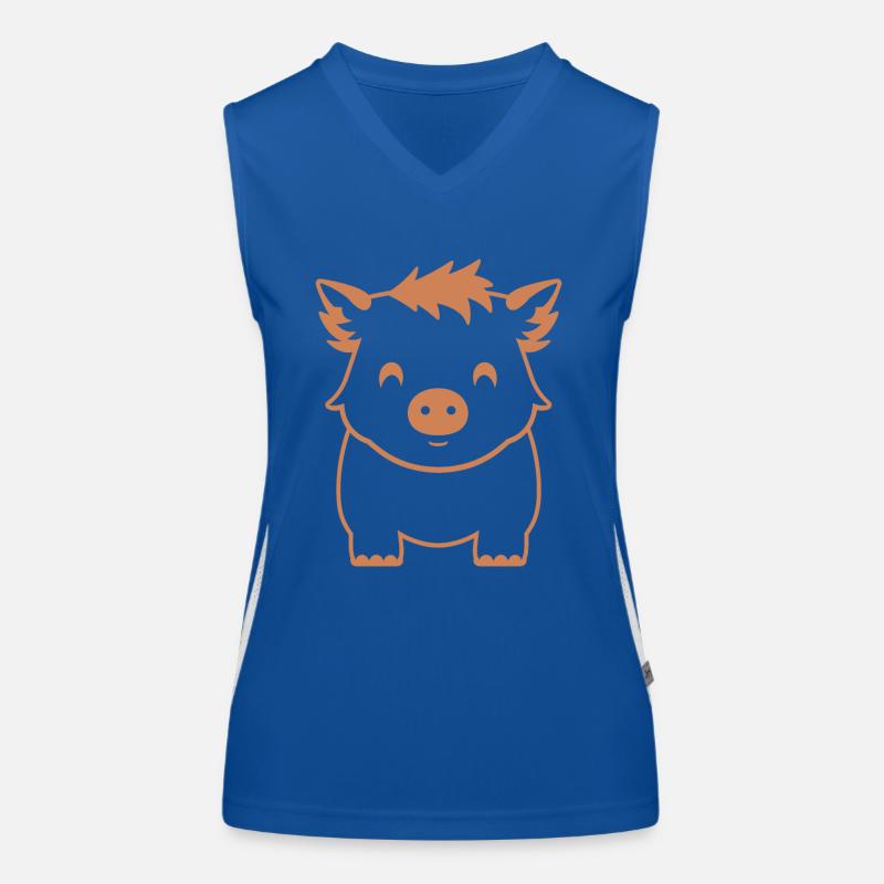 Humor Kleines Wildschwein Funktionelles Kontrast-Tank Top für Frauen