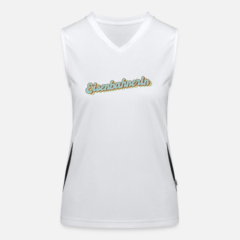 Lokführer Abschluss-Geschenk Eisenbahnerin Funktionelles Kontrast-Tank Top für Frauen