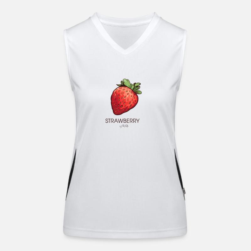 Einfache Erdbeere Funktionelles Kontrast-Tank Top für Frauen