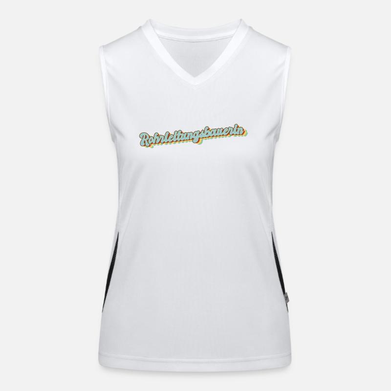 Beruf Abschluss-Geschenk Rohrleitungsbauerin Funktionelles Kontrast-Tank Top für Frauen
